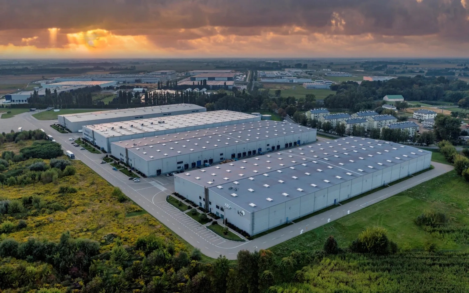 Centrum logistyczne XBS widziane z lotu ptaka